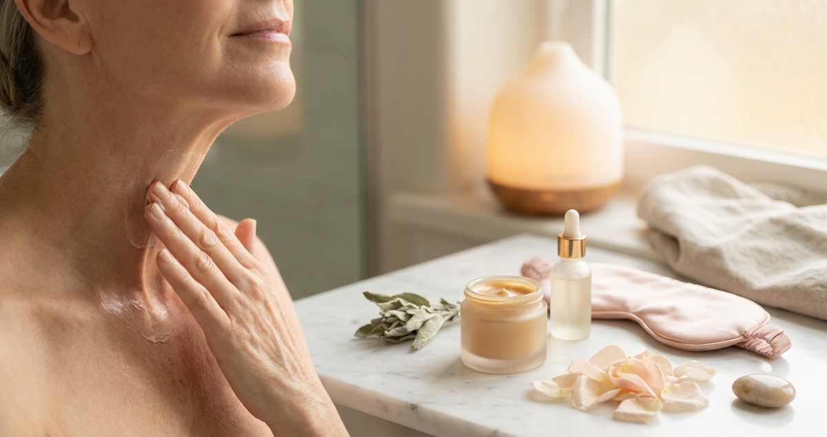 7 Nighttime Rituals for Crepey Neck & Chest Skin